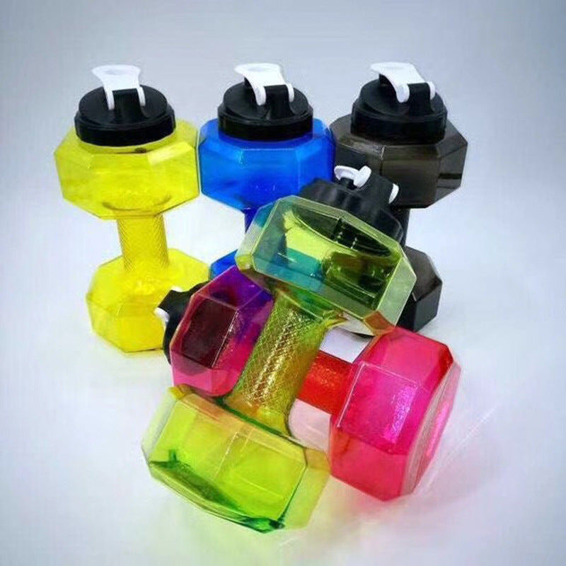 Gym dumbbell water bottle